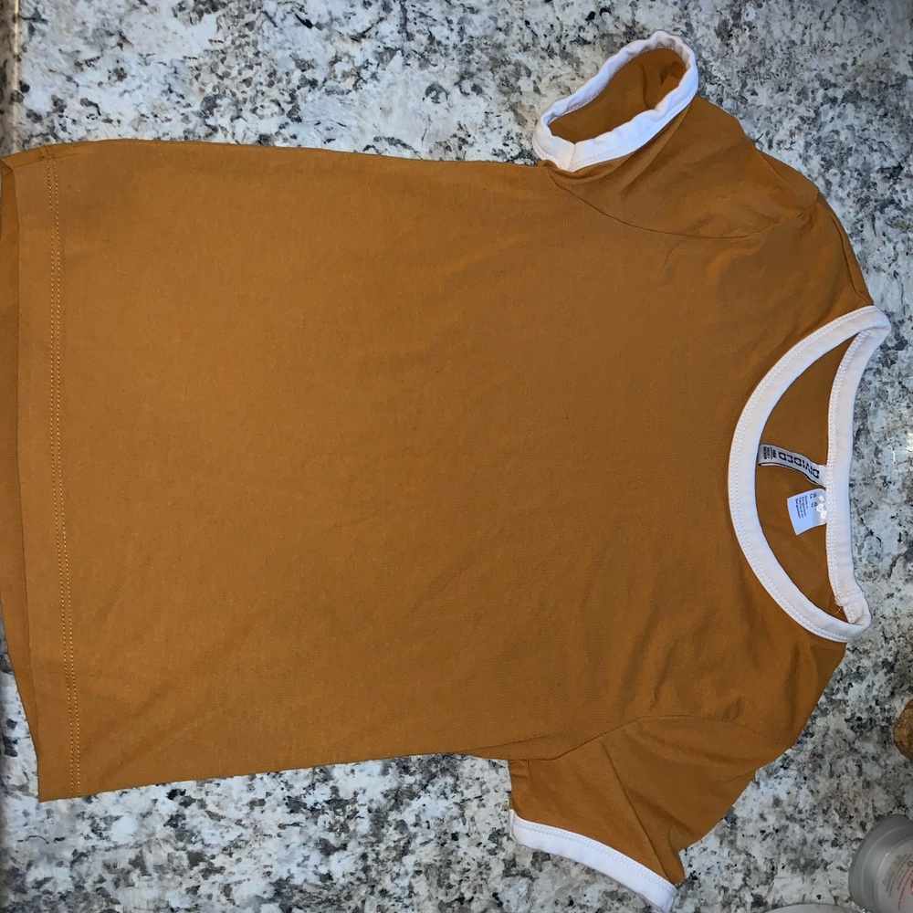 Orange crop-top